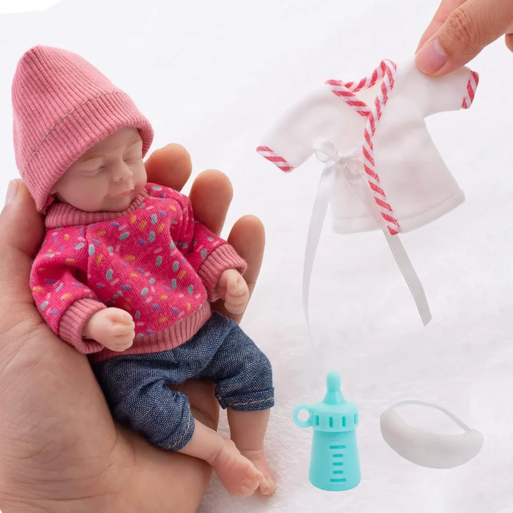 Saskia, muñeca de bebé recién nacida de silicona para dormir de 6 pulgadas hecha a mano, tacto suave y realista, regalos de cumpleaños para niños
