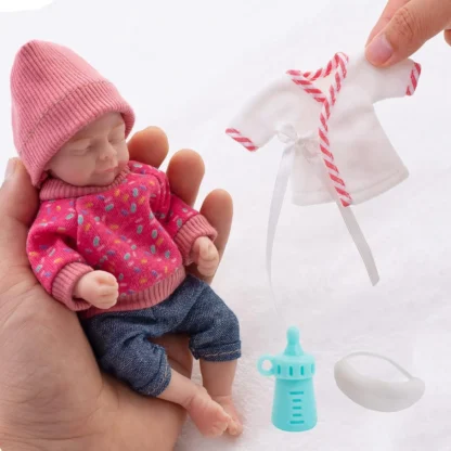 Saskia, muñeca de bebé recién nacida de silicona para dormir de 6 pulgadas hecha a mano, tacto suave y realista, regalos de cumpleaños para niños