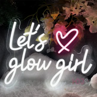 Letrero de neón Led permite que brilla, decoración de pared para habitación de niña, letrero Led de neón, regalo de cumpleaños, decoración de fiesta, luces de neón para dormitorio, lámpara de neón para salón de belleza