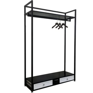 Perchero de hierro forjado, colgador de dormitorio de piso a techo, colgador de ropa Simple, estante para bolsas, exhibición de tienda de ropa