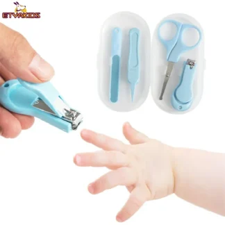 Juego de cortaúñas para bebé, cortador de uñas para niños, tijeras, limas pequeñas, recortador de uñas para bebé, herramientas para el cuidado de las uñas, artículos para el cuidado del bebé, 4 piezas por juego