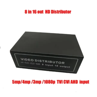 Envío Gratis 8 en 16 salida TVI CVI AHD CVBS amplificador distribuidor de vídeo de señal 8CH a 16CH divisor para cámara de seguridad CCTV