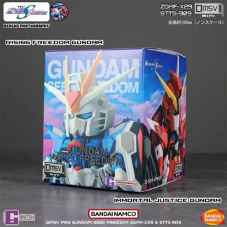 En Stock 100% Original Bandai Qmsvmini Seed Freedom And Justice Series Kit de modelo de ensamblaje caja ciega Mecha modelo ornamento regalo