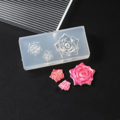23GF moldes flores plantilla manicura moldes arte uñas moldes silicona decoración arte uñas