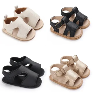 Sandalias de verano, zapatos informales bonitos para bebés, suela de goma PU, zapatos cómodos antideslizantes para primeros pasos