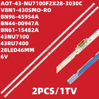 Tira de LED para iluminación trasera para UE43NU7092U UE43NU7090U UE43NU7090S UE43NU7025K UE43NU7022K UE43NU7020W UE43NU7020K UE43NU6025K