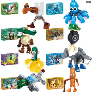 Tung Tung Sahur ‌   Juguete de bloques de construcción, LiriLi Larlla ‌ ， ‌ Boneca Ambalam ‌ ,Tralalero Tralala ‌   Figura juguetes para niños bloques caja ciega