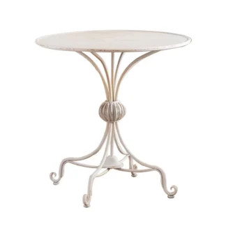 Combinación informal de mesa y silla, estilo americano blanco, estilo antiguo de diseñador, mesa redonda de té con leche para restaurante