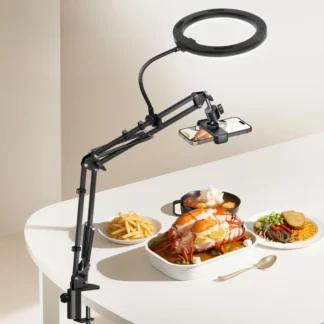 Lámpara de escritorio LED con soporte, 3 modos de Color, brazo giratorio ajustable para trabajos cerrados, reparación, manualidades, lectura, grabación de vídeo, transmisión en vivo