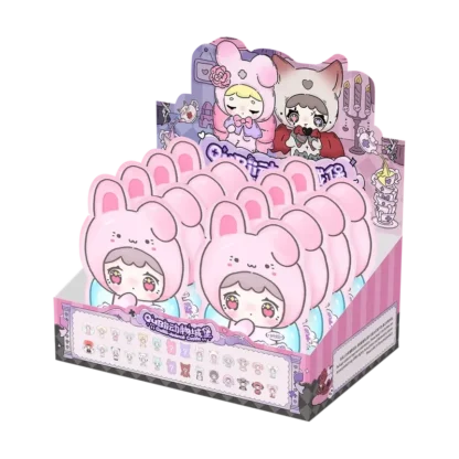 Castillo de animales de otoño Qubii Pop a la moda, serie de día y noche, caja ciega pequeña de grano bonito, caja final hecha a mano, adorno, regalos para niñas, Juguetes