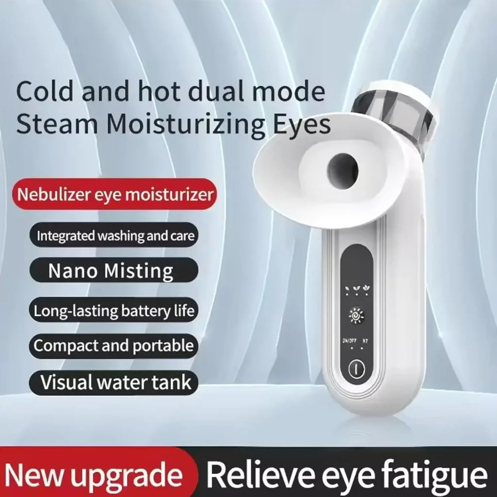 Mini pulverizador de niebla para ojos recargable por USB, varita de terapia de vapor, pulverizador de vapor de niebla para ojos Nano, chupete hidratante portátil para vaporizador de ojos