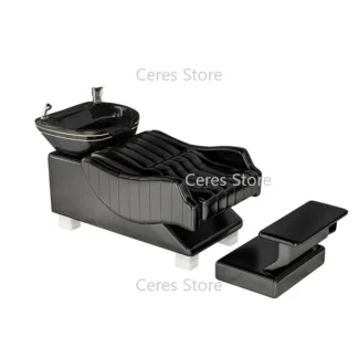 Silla de champú para sala de estar, sillas de afeitar, lavabo de salón, máquina de Spa para el cabello, estilista, cabezal iluminado con agua para hombres, Spa, cama japonesa, lavado
