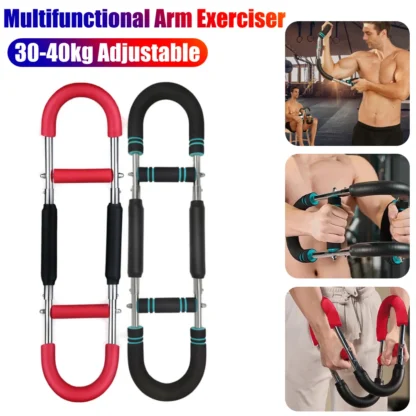 Ejercitador de brazo giratorio ajustable, entrenador de fuerza de muñeca en forma de U, expansor de pecho de tríceps portátil, equipo de Fitness para gimnasio en casa