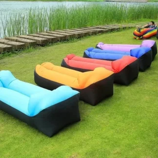 Productos de tendencia para exteriores, sofá cama de aire inflable rápido, saco de dormir de buena calidad, bolsa de aire inflable, bolsa perezosa, sofá de playa de 240x70cm