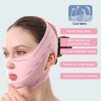 Banda de adelgazamiento Facial, masaje, Estiramiento Facial con forma de V para dormir, vendaje adelgazante Facial, relajación, elevación de forma, Reduce la papada