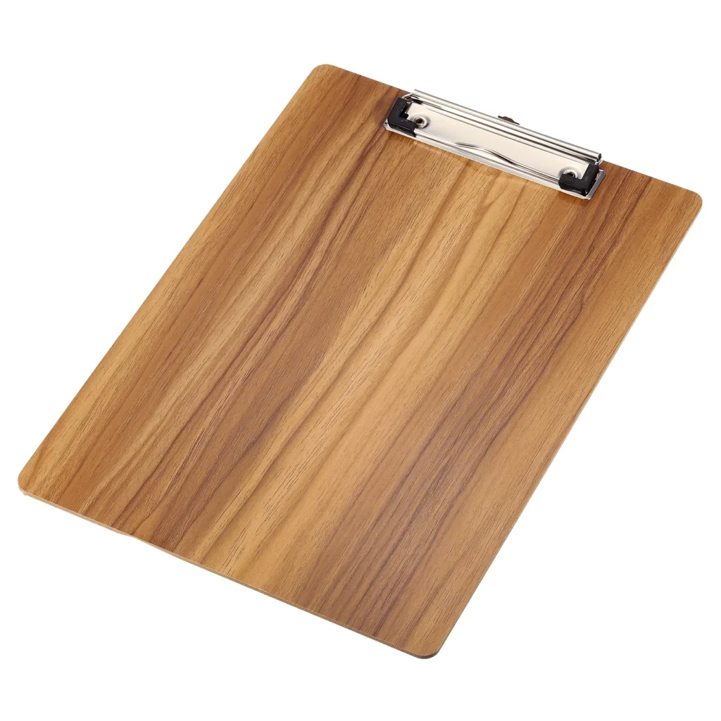 Portapapeles de tablero duro con Clip de perfil bajo, tamaño carta A4, soporte para carpetas de archivos de madera, portapapeles, suministros escolares, papelería de oficina