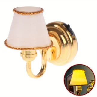 Mini lámpara de iluminación para casa de muñecas, modelo de luz en miniatura, interruptor de encendido/apagado, casa de muñecas, juguete ligero para niños, accesorios de decoración, 1 Uds.