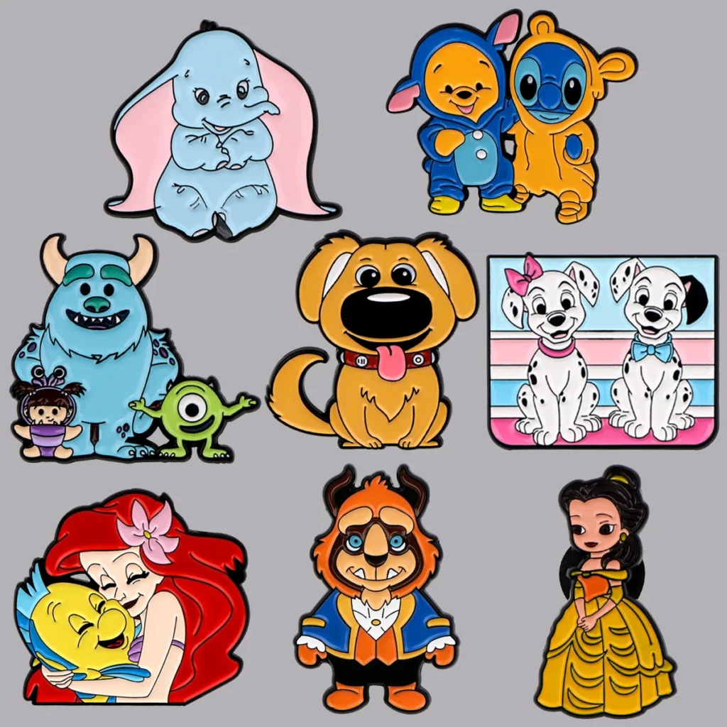 Pin esmaltado de perro bonito, broche de animales de dibujos animados, alfileres de solapa, insignia en mochila, accesorios de ropa, joyería de Anime, regalos para amigos