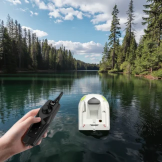 Buscador de peces con navegación automática GPS con control remoto 500m 2 puntos para barcos de cebo de pesca