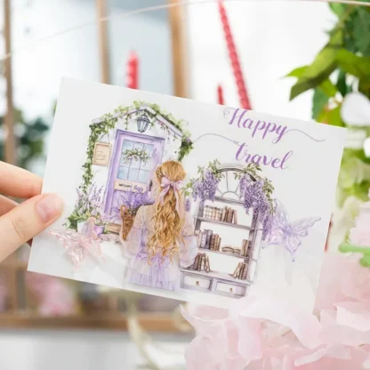 20 piezas de alféizar de ventana Vintage, papelería decorativa, alféizar de ventana para niña, suministros ligeros para mascotas, álbum de recortes