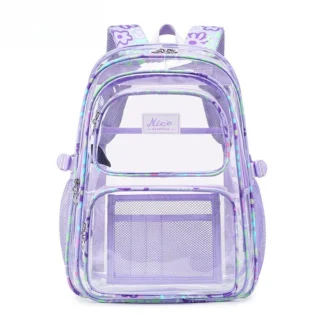 Mochila transparente para mujer, mochila informal de gran capacidad para niños, mochilas de regreso a la escuela, bolsas de clase para niñas, bolsos de diseñador