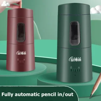 Sacapuntas eléctrico completamente automático, carga USB, afilado rápido, lápices de bocetos de colores, suministros escolares para estudiantes, papelería