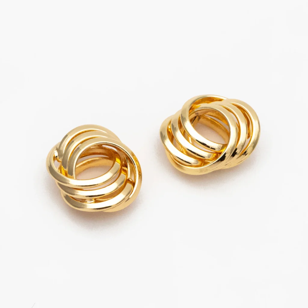 10 Uds. Cuentas espaciadoras de nudo de 10x9mm, latón chapado en oro, para fabricación de joyería, suministros Diy al por mayor (GB-3732)
