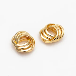 10 Uds. Cuentas espaciadoras de nudo de 10x9mm, latón chapado en oro, para fabricación de joyería, suministros Diy al por mayor (GB-3732)