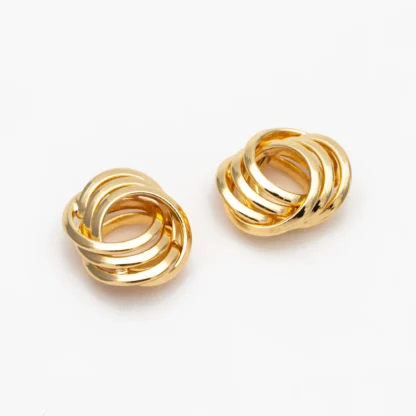 10 Uds. Cuentas espaciadoras de nudo de 10x9mm, latón chapado en oro, para fabricación de joyería, suministros Diy al por mayor (GB-3732)