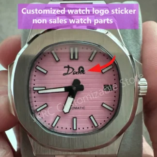 Reloj personalizado logo pegatina dial marca personalizada oro plata metal transferencia pequeño mini 3d DIY nombre tallado plano ultrath