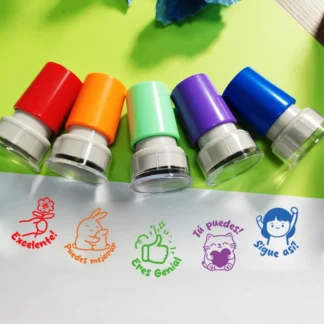 Sellos españoles coloridos, sello para profesores, animales bonitos, incentivan los estudiantes, sello, alabanza, tarea, corrección, papelería, 5 uds.
