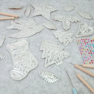 Kit de estampado de lámina decorativa para manualidades, accesorio de artesanía de oro brillante plateado para niños y adultos, proyectos de arte de pintura de grabado