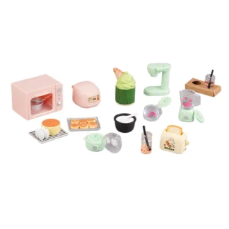 Mini aparato eléctrico de cocina para casa de muñecas, Kit de modelo, máquina de jugo, olla arrocera, horno, juguetes de comida, decoración para casa de muñecas, 1/12