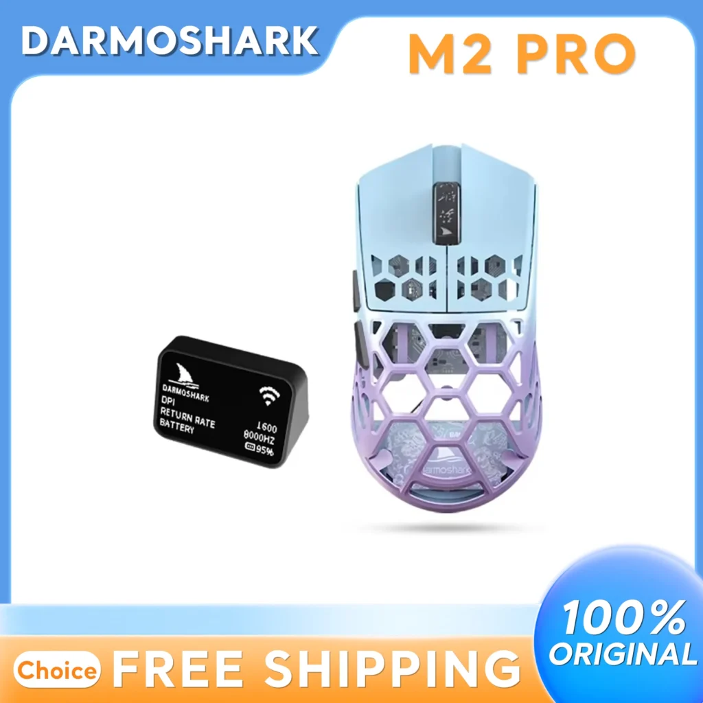 Darmoshark M2 pro ratón inalámbrico ligero para juegos aleación de magnesio PAW3950 30000DPI 8K controlador receptor definición Macro