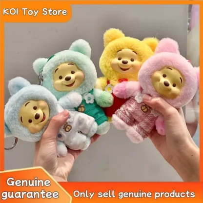 Nueva caja ciega genuina Winnie The Pooh serie de dulces vinilo lindo Winnie caja misteriosa decoración ornamento cumpleaños chica bolso colgante regalo
