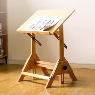 Mesa de dibujo japonesa, banco de trabajo de madera maciza para estudiantes de arte especialmente, diseñadores arquitectónicos de ingeniería, dibujo dibujado a mano FYDT