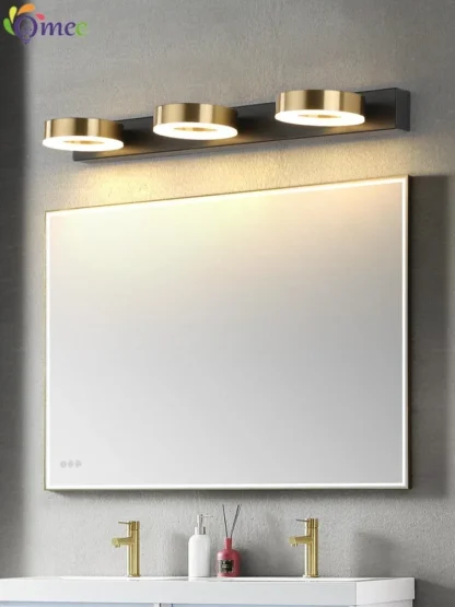 Lámparas de pared LED nórdicas, iluminación interior para luces delanteras de espejo, gabinetes de espejo de baño AC220v, tocador, lámpara de pared Vinaty