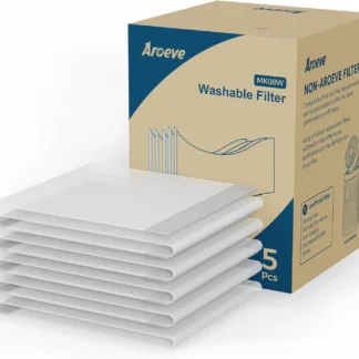AROEVE MK08 MK09W Reemplazo de filtro purificador de aire lavable para partículas grandes como cabello, polvo, caspa de mascotas Paquete de 5 piezas