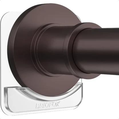 Soporte adhesivo para barra de cortina de ducha, sin perforación, soporte Invisible para montaje en pared, retenedor de varilla transparente, paquete de 2 varillas no incluidas