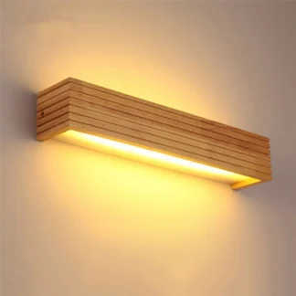 A20F-Lámpara LED de madera maciza, lámpara para espejo de baño, lámpara para armario, tocador de baño, lámpara de pared de madera Original