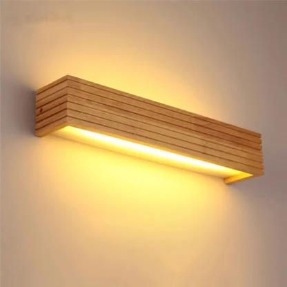 A20F-Lámpara LED de madera maciza, lámpara para espejo de baño, lámpara para armario, tocador de baño, lámpara de pared de madera Original