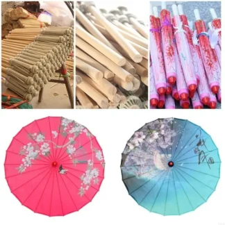 Papel engrasado chino para sombrillas Parasols Bamboes para sombrillas seda para disfraces