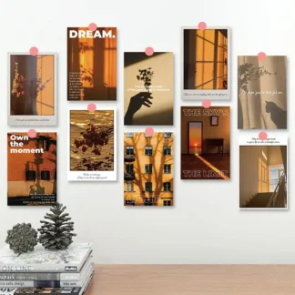 10 nuevas postales entre luz y sombra, accesorios de fondo de ambiente de alta gama, tarjetas de decoración de pared y escritorio interior