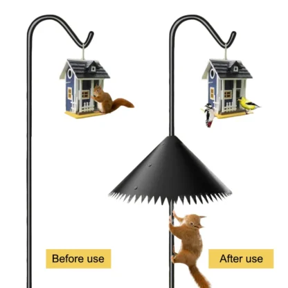 Deflector de ardilla de 14/16/18 pulgadas, 2 uds., envoltura para exteriores alrededor de deflector de ardilla, protector de ardilla, accesorios para pájaros y amigos para poste alimentador de pájaros