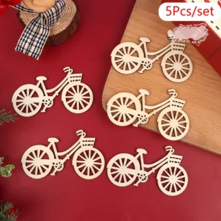 Juguete de decoración para el hogar, 5 uds., casa de muñecas en miniatura, escala 1:12, modelo de bicicleta navideña