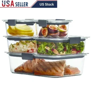 Contenedores de almacenamiento de alimentos a prueba de fugas, congelador de microondas hermético, juego de preparación de comidas apilable de plástico Tritan seguro, 10 Uds.