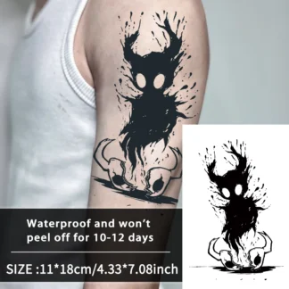1 pegatinas de tatuaje temporal impermeables Monster, impermeables de larga duración para una a dos semanas, para brazo, pierna.