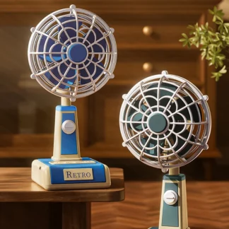 Ventilador de escritorio portátil silencioso, miniventilador Personal Vintage para el hogar, viajes al aire libre, escuela, cocina, uso en coche