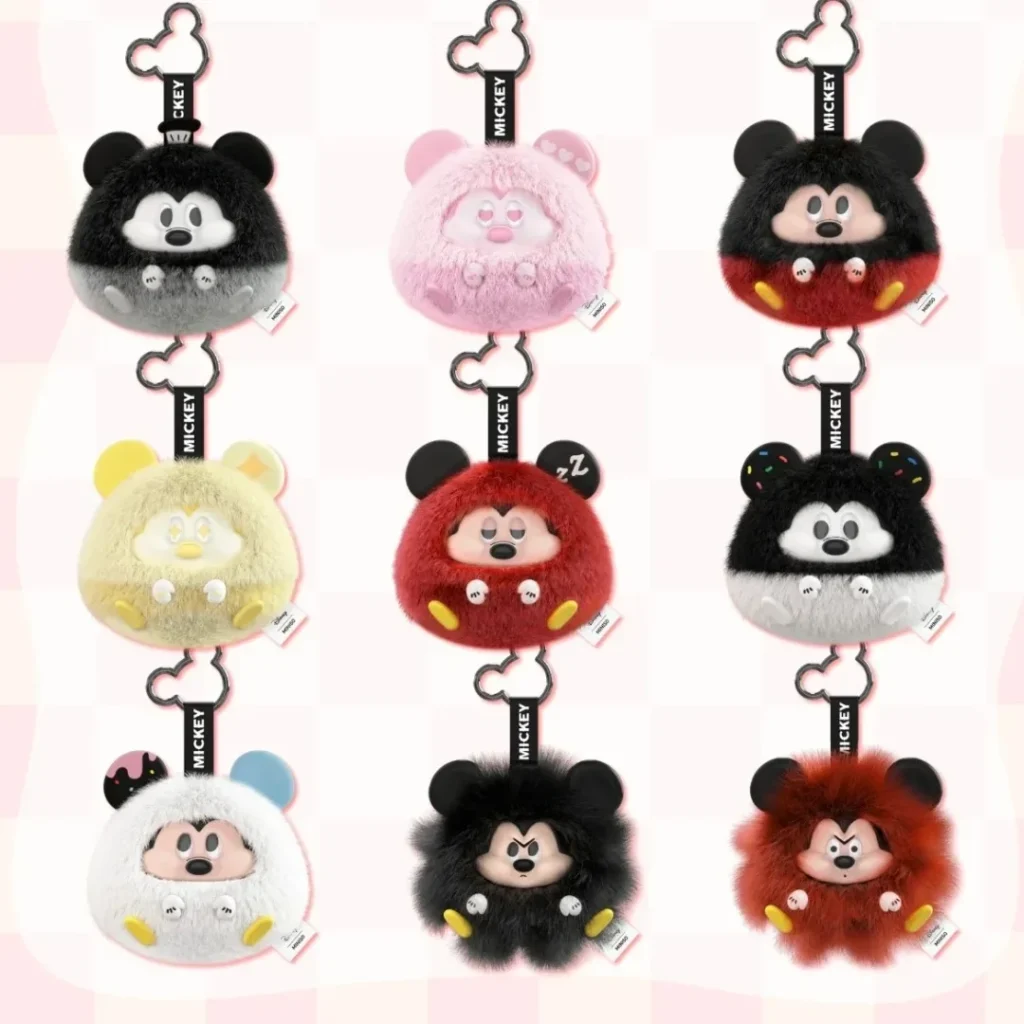 Caja ciega de la serie Disney Mickey Fun Crash, colgante de vinilo, decoración de dibujos animados de Mickey, bolso bonito, adorno, muñeca, juguetes, regalo para niña