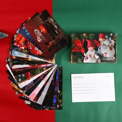 Tarjetas de Felicitación de Navidad DIY, Serie de regalos de Navidad, tarjeta de mensaje, regalo de Navidad y Año Nuevo, 30 piezas por juego